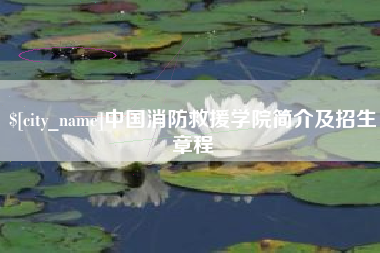 湖南中国消防救援学院简介及招生章程