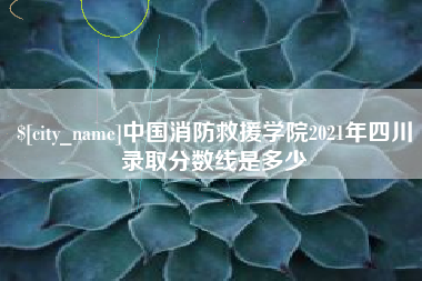 湖南中国消防救援学院2021年四川录取分数线是多少