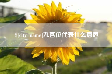 湖南九宫位代表什么意思