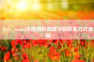 湖南中国消防救援学院联系方式查询