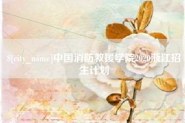 湖南中国消防救援学院2020浙江招生计划