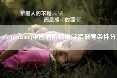 湖南中国消防救援学院报考条件分数