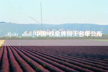 湖南中国9枚金牌得主名单公布