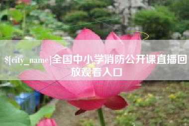 湖南全国中小学消防公开课直播回放观看入口
