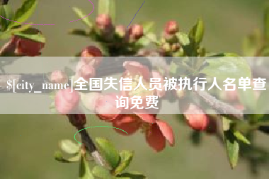 湖南全国失信人员被执行人名单查询免费