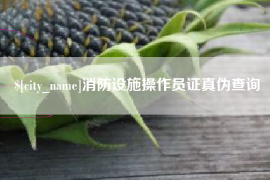 湖南消防设施操作员证真伪查询