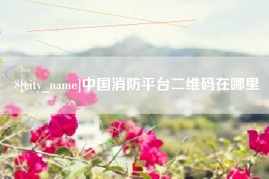 湖南中国消防平台二维码在哪里