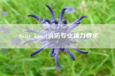 湖南消防专业视力要求