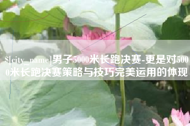 湖南男子5000米长跑决赛-更是对5000米长跑决赛策略与技巧完美运用的体现