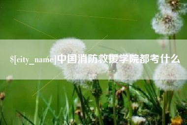 湖南中国消防救援学院都考什么
