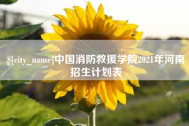 湖南中国消防救援学院2021年河南招生计划表