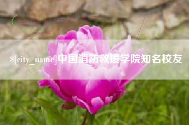 湖南中国消防救援学院知名校友
