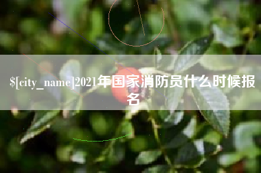 湖南2021年国家消防员什么时候报名