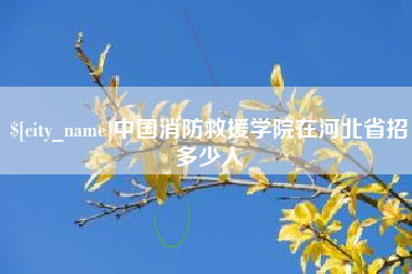 湖南中国消防救援学院在河北省招多少人