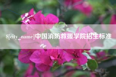 湖南中国消防救援学院招生标准