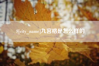 湖南九宫格是怎么样的